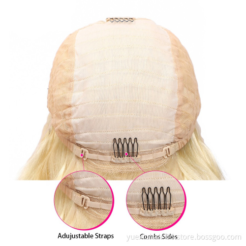 Body Wave Virgin Human Hair Lace Front Wigs 13*6 613 Blonde Lace Wig
